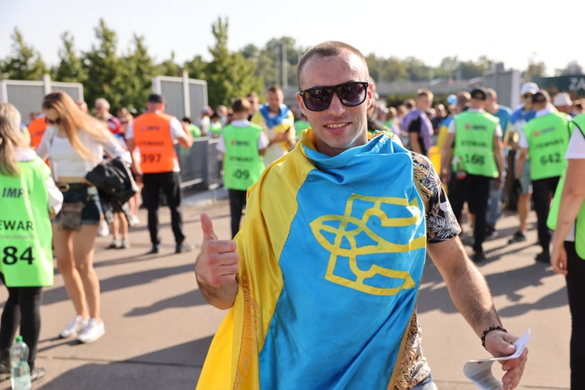 Kibice na meczu Ukraina - Anglia