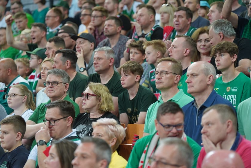 Mecz Śląska Wrocław z Treflem Sopot w Hali Stulecia.