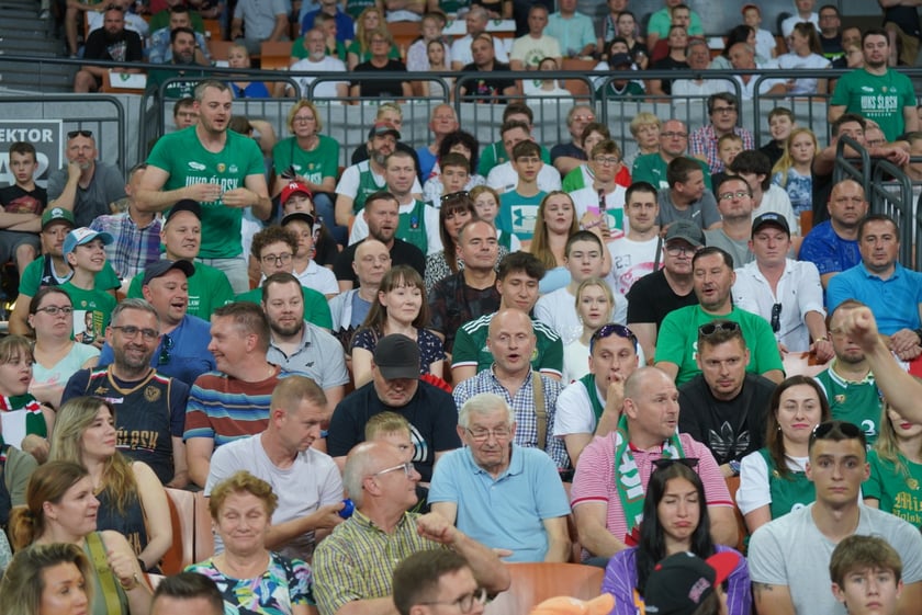 Mecz Śląska Wrocław z Treflem Sopot w Hali Stulecia.