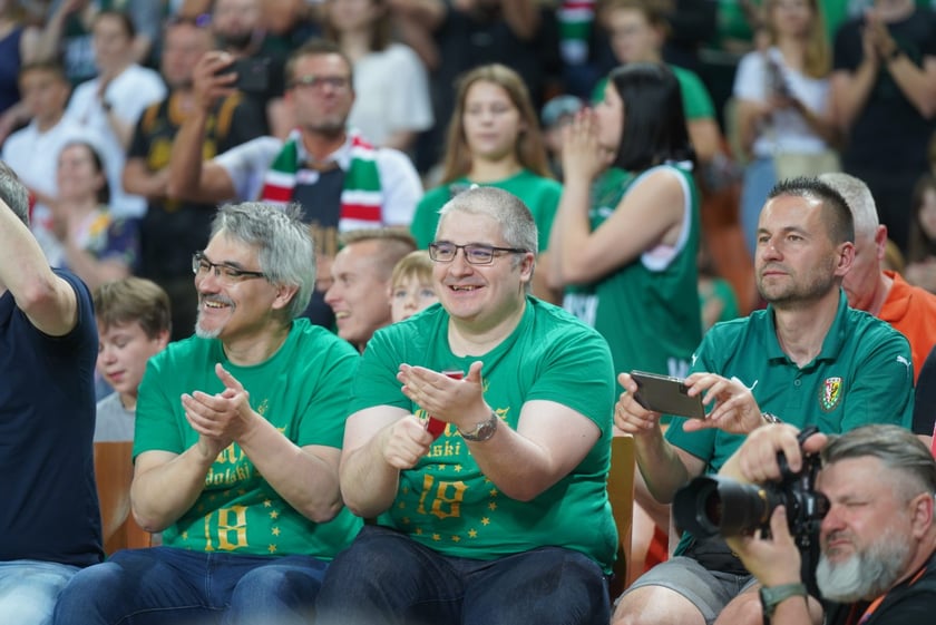 Mecz Śląska Wrocław z Treflem Sopot w Hali Stulecia.