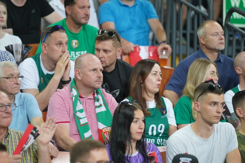 Mecz Śląska Wrocław z Treflem Sopot w Hali Stulecia.