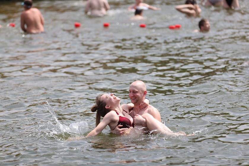 Wrocławianie na kąpielisku Morskie Oko, 30 czerwca 2024
