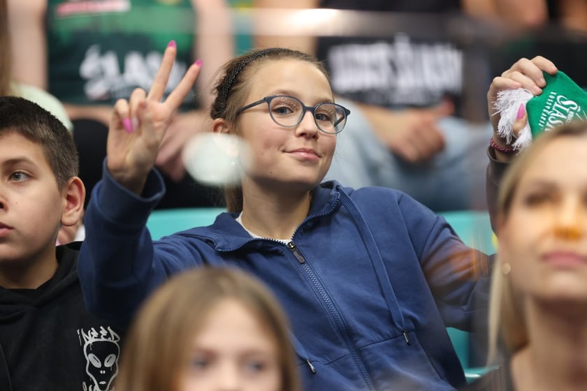 Kibiece w Hali Orbita na meczu WKS Śląsk Wrocław - Dziki Warszawa