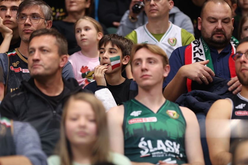 Kibiece w Hali Orbita na meczu WKS Śląsk Wrocław - Dziki Warszawa