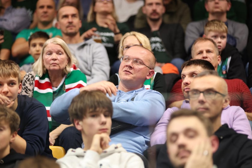 Kibiece w Hali Orbita na meczu WKS Śląsk Wrocław - Dziki Warszawa