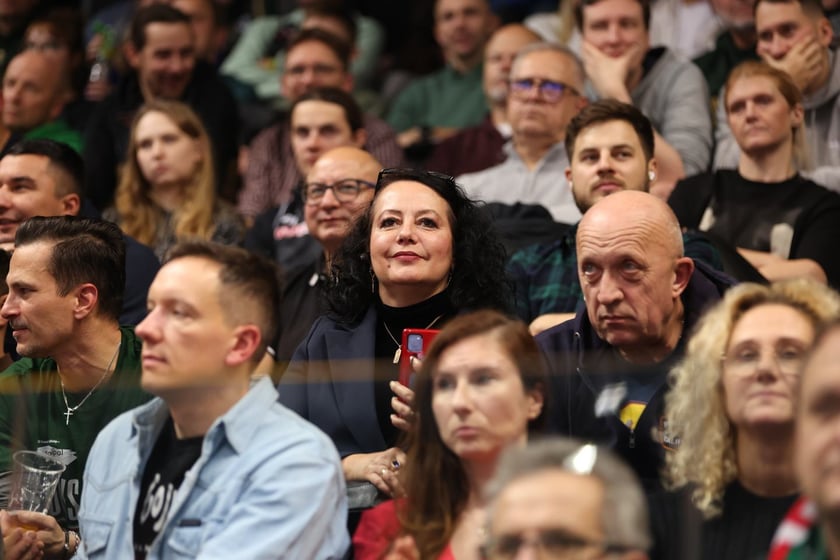 Kibiece w Hali Orbita na meczu WKS Śląsk Wrocław - Dziki Warszawa