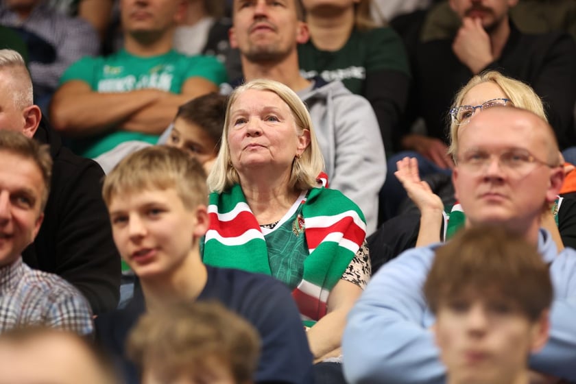 Kibiece w Hali Orbita na meczu WKS Śląsk Wrocław - Dziki Warszawa