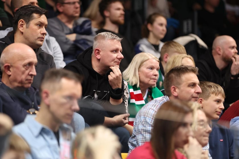 Kibiece w Hali Orbita na meczu WKS Śląsk Wrocław - Dziki Warszawa
