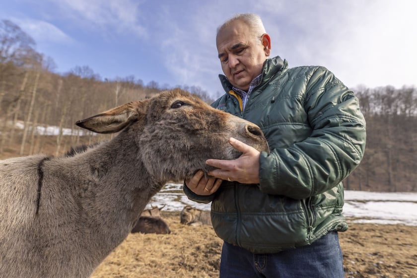 Osiołek Kuba z Lubachowa oraz jego właściciel