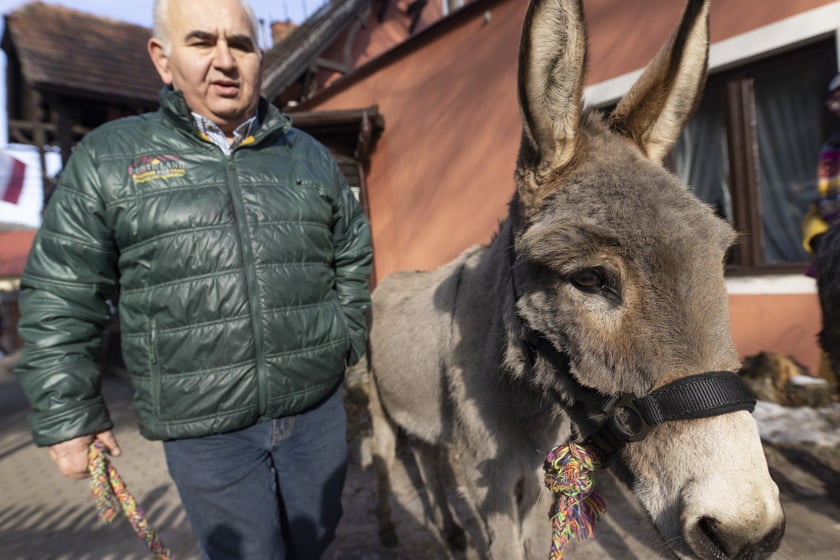 Osiołek Kuba z Lubachowa oraz jego właściciel