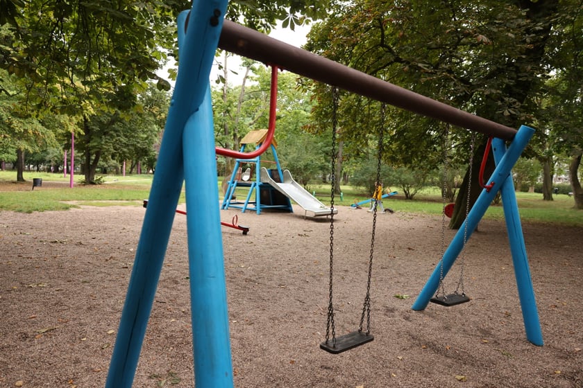 Plac zabaw w parku Andersa, wrzesień 2023