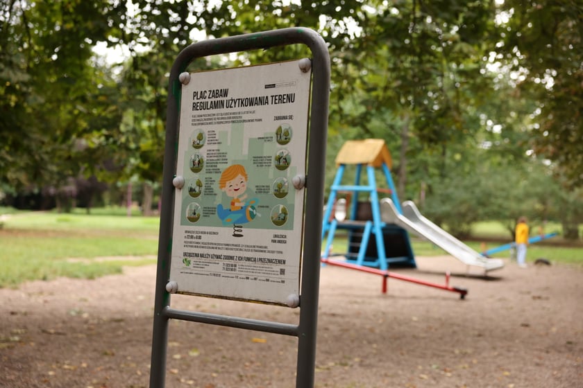 Plac zabaw w parku Andersa, wrzesień 2023