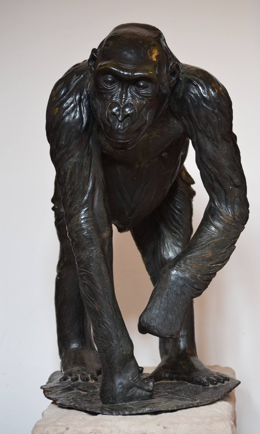 <p>Rzeźba gorylicy Pussi</p>