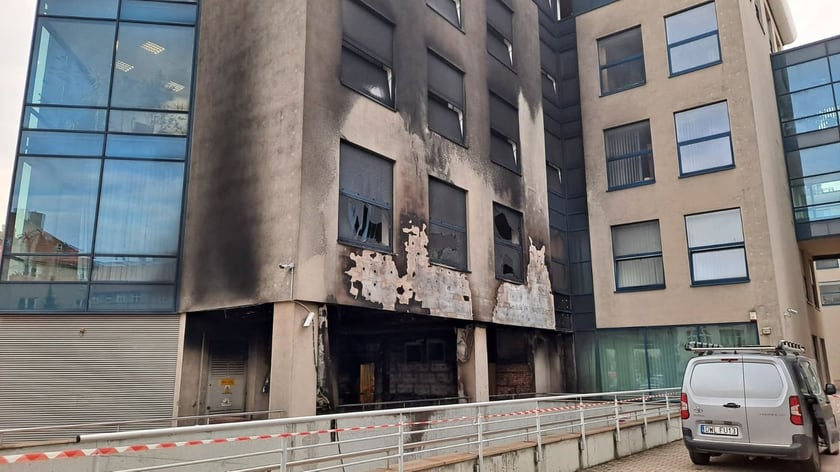 Płomienie pojawiły się na Uniwersytecie Przyrodniczym w czwartek, 13 października