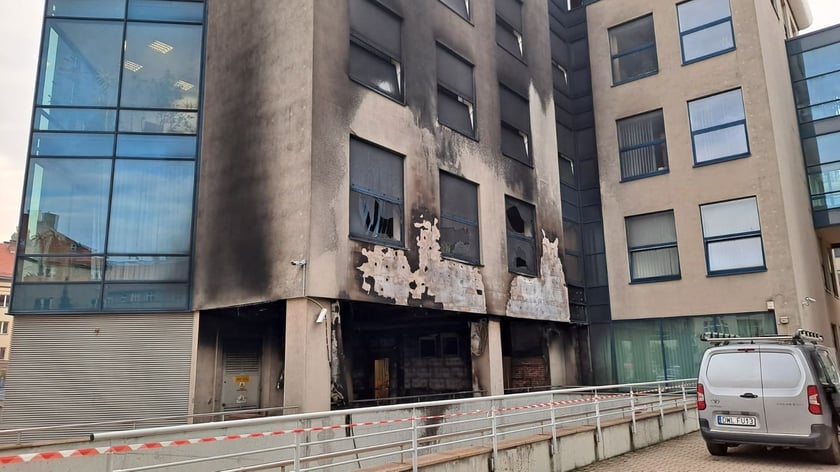 Płomienie pojawiły się na Uniwersytecie Przyrodniczym w czwartek, 13 października