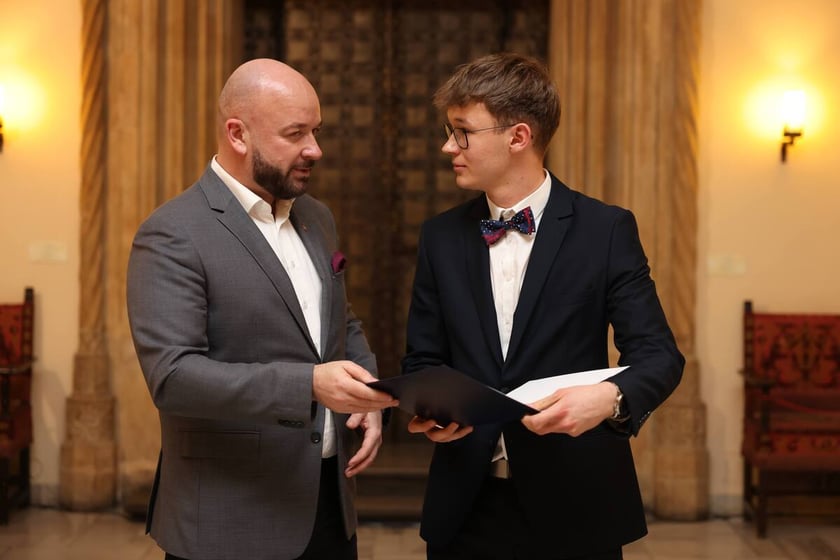 Uroczystość wręczenia dyplomów laureatom Studenckiego Programu Stypendialnego. Wrocław, 21 lutego 2024