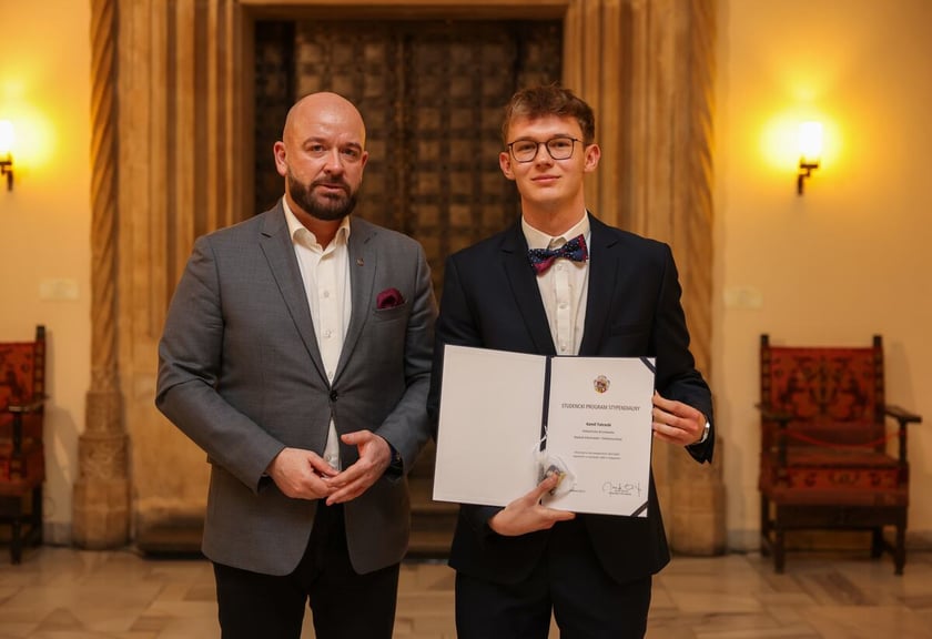 Uroczystość wręczenia dyplomów laureatom Studenckiego Programu Stypendialnego. Wrocław, 21 lutego 2024