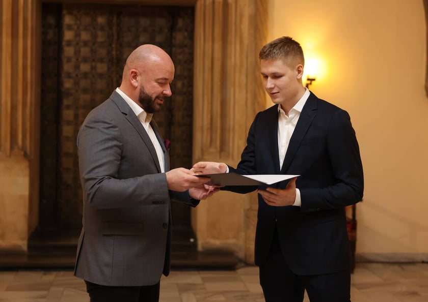 Uroczystość wręczenia dyplomów laureatom Studenckiego Programu Stypendialnego. Wrocław, 21 lutego 2024