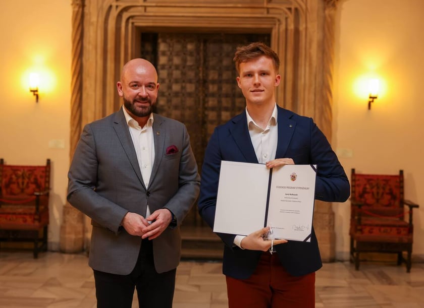 Uroczystość wręczenia dyplomów laureatom Studenckiego Programu Stypendialnego. Wrocław, 21 lutego 2024