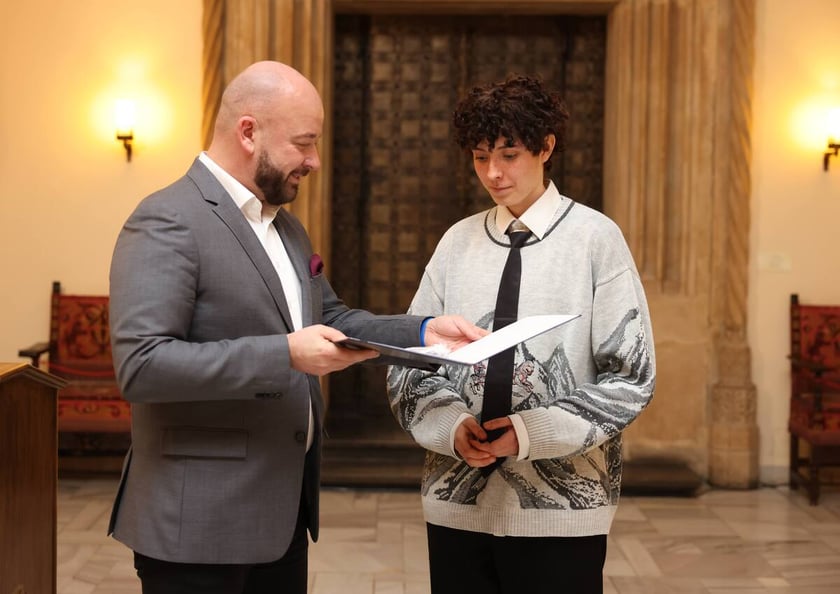 Uroczystość wręczenia dyplomów laureatom Studenckiego Programu Stypendialnego. Wrocław, 21 lutego 2024