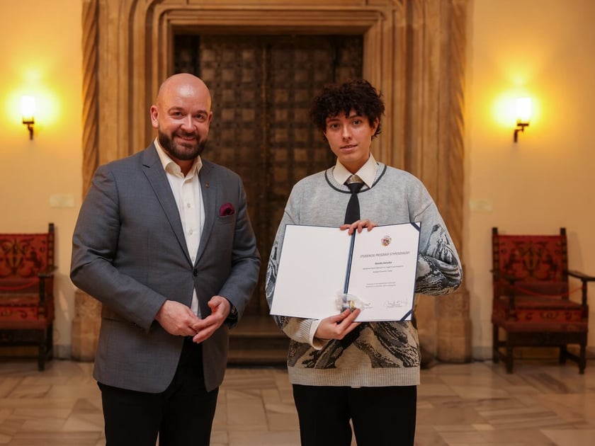 Uroczystość wręczenia dyplomów laureatom Studenckiego Programu Stypendialnego. Wrocław, 21 lutego 2024