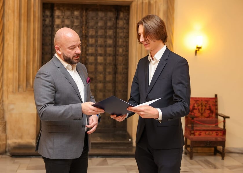 Uroczystość wręczenia dyplomów laureatom Studenckiego Programu Stypendialnego. Wrocław, 21 lutego 2024