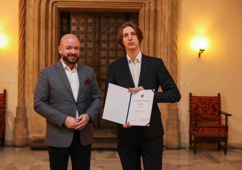 Uroczystość wręczenia dyplomów laureatom Studenckiego Programu Stypendialnego. Wrocław, 21 lutego 2024