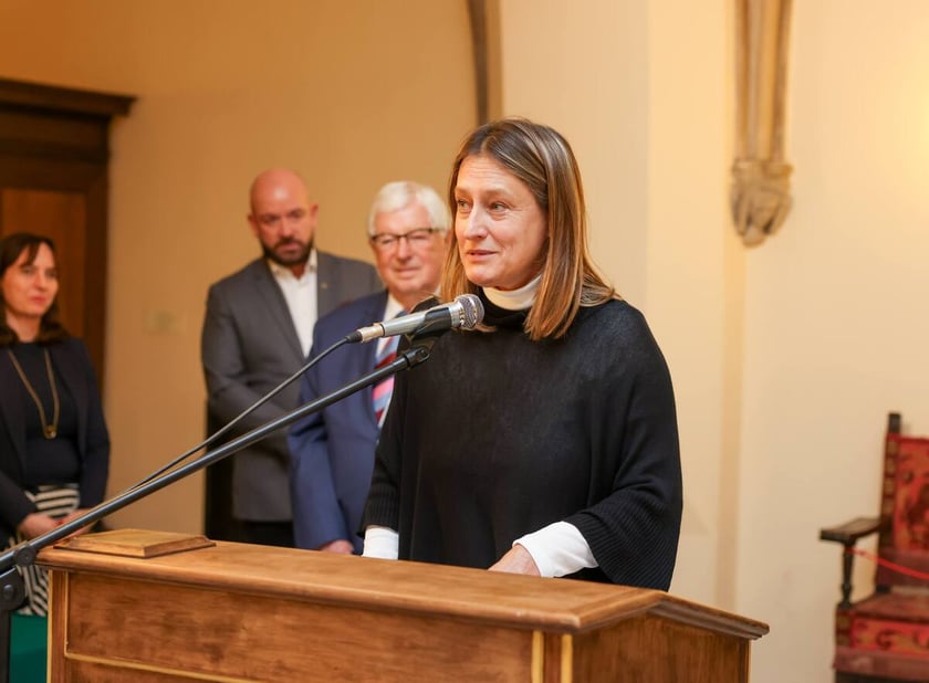 Uroczystość wręczenia dyplomów laureatom Studenckiego Programu Stypendialnego. Wrocław, 21 lutego 2024