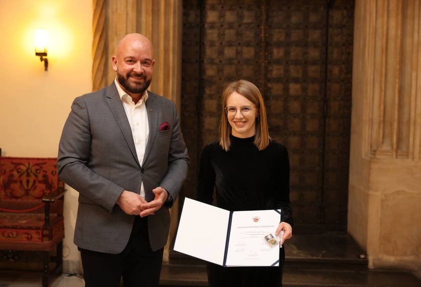 Uroczystość wręczenia dyplomów laureatom Studenckiego Programu Stypendialnego. Wrocław, 21 lutego 2024