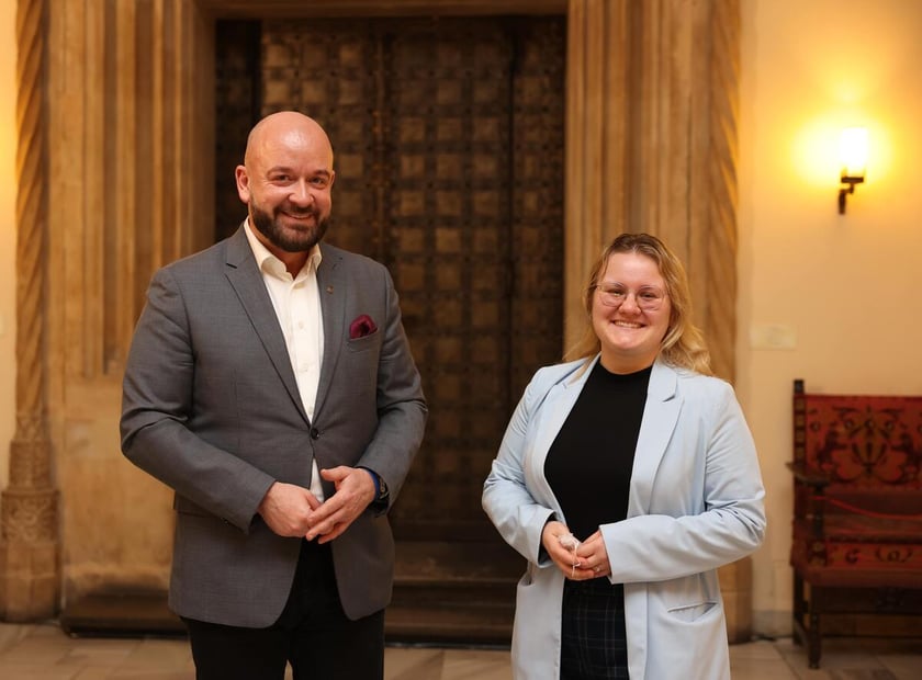 Uroczystość wręczenia dyplomów laureatom Studenckiego Programu Stypendialnego. Wrocław, 21 lutego 2024