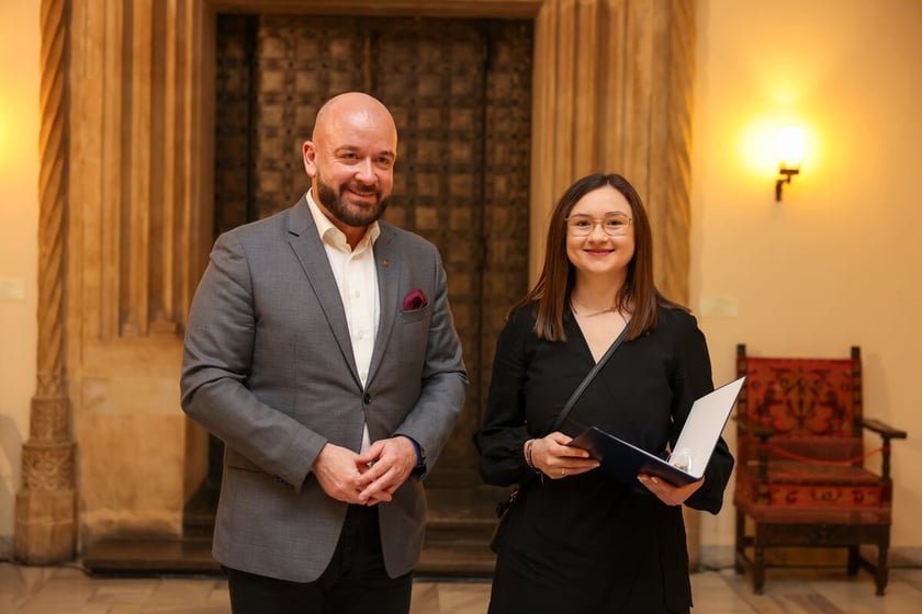 Uroczystość wręczenia dyplomów laureatom Studenckiego Programu Stypendialnego. Wrocław, 21 lutego 2024