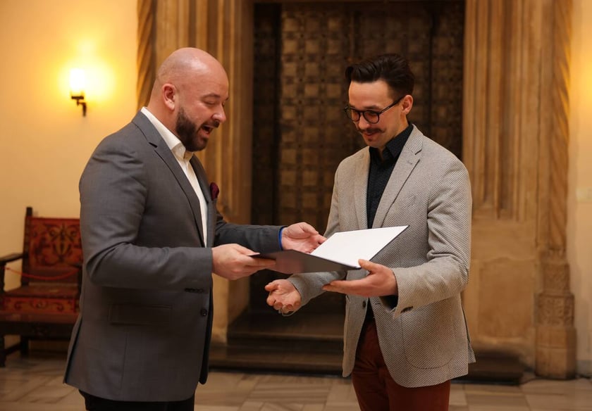 Uroczystość wręczenia dyplomów laureatom Studenckiego Programu Stypendialnego. Wrocław, 21 lutego 2024