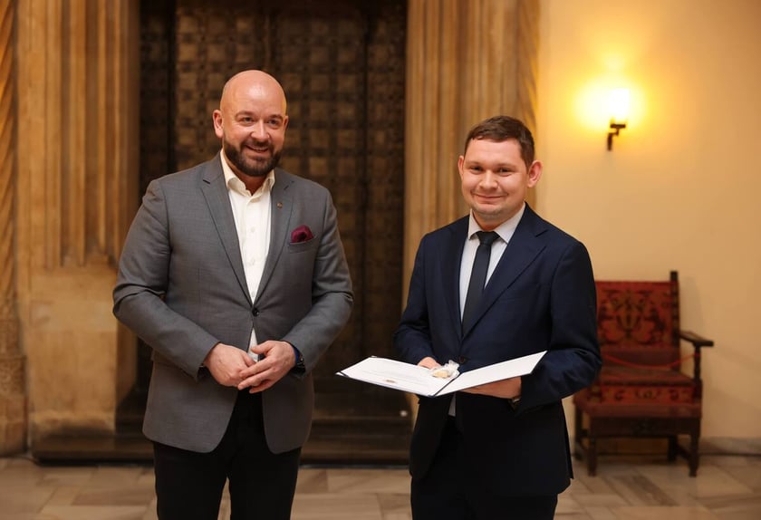 Uroczystość wręczenia dyplomów laureatom Studenckiego Programu Stypendialnego. Wrocław, 21 lutego 2024
