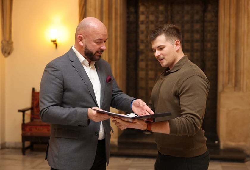 Uroczystość wręczenia dyplomów laureatom Studenckiego Programu Stypendialnego. Wrocław, 21 lutego 2024