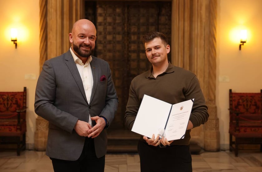 Uroczystość wręczenia dyplomów laureatom Studenckiego Programu Stypendialnego. Wrocław, 21 lutego 2024