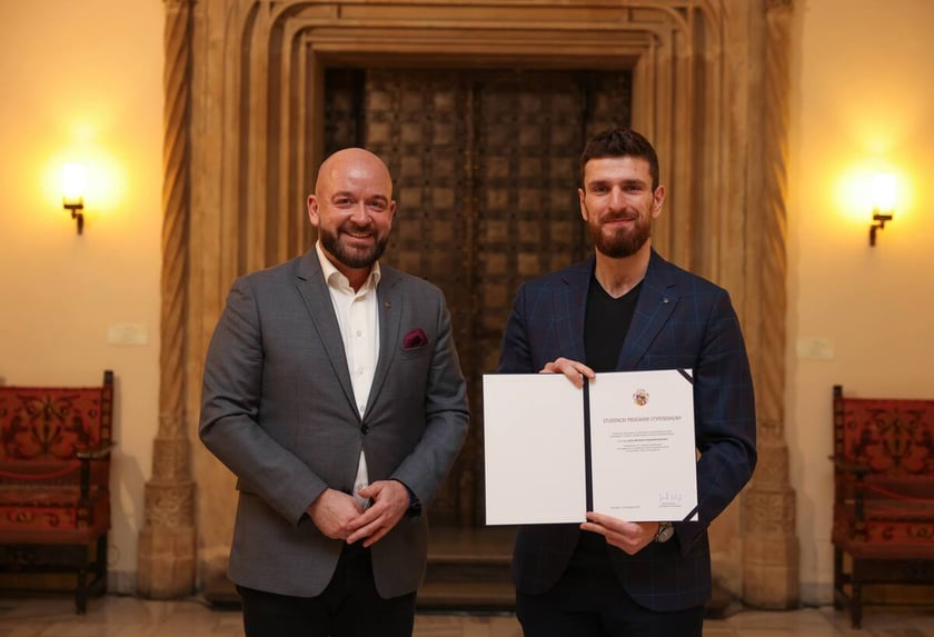 Uroczystość wręczenia dyplomów laureatom Studenckiego Programu Stypendialnego. Wrocław, 21 lutego 2024