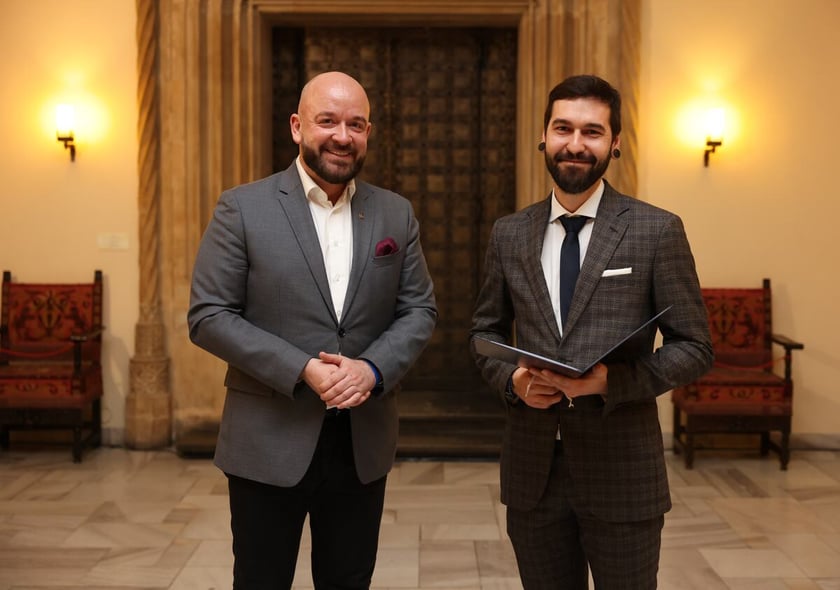 Uroczystość wręczenia dyplomów laureatom Studenckiego Programu Stypendialnego. Wrocław, 21 lutego 2024