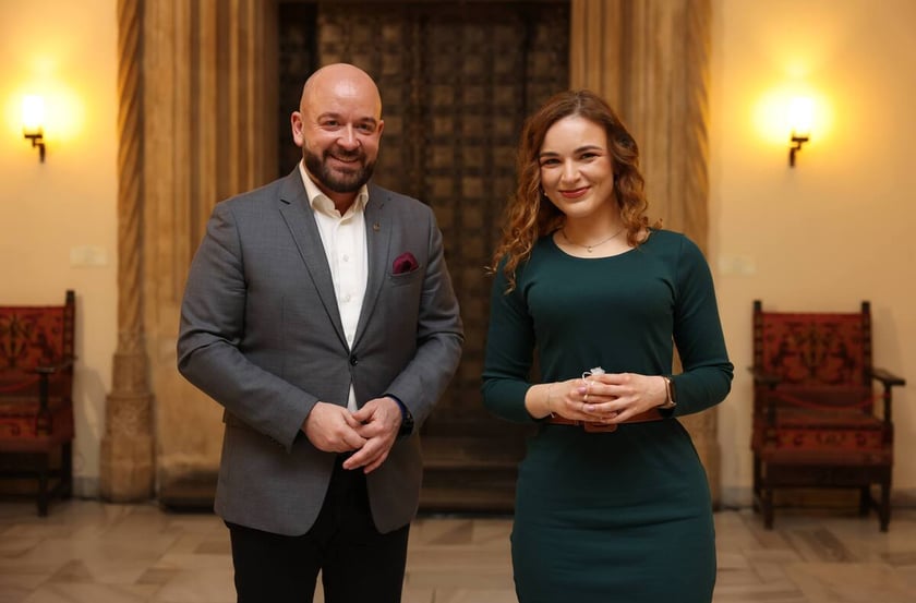 Uroczystość wręczenia dyplomów laureatom Studenckiego Programu Stypendialnego. Wrocław, 21 lutego 2024