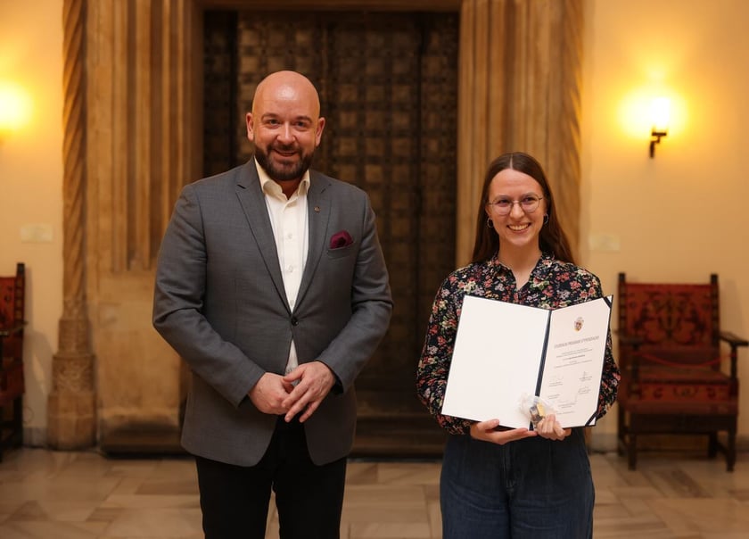 Uroczystość wręczenia dyplomów laureatom Studenckiego Programu Stypendialnego. Wrocław, 21 lutego 2024