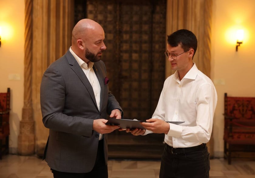 Uroczystość wręczenia dyplomów laureatom Studenckiego Programu Stypendialnego. Wrocław, 21 lutego 2024