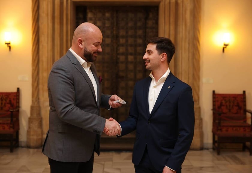 Uroczystość wręczenia dyplomów laureatom Studenckiego Programu Stypendialnego. Wrocław, 21 lutego 2024