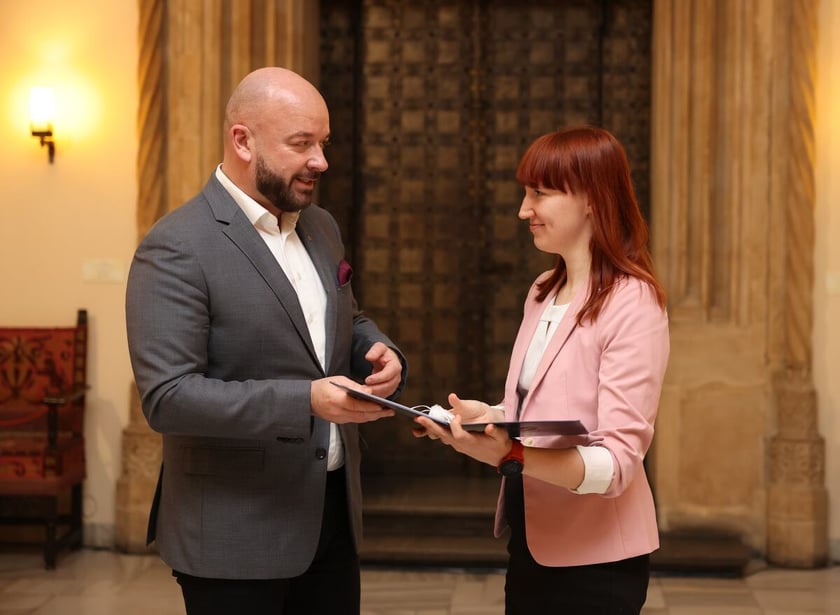 Uroczystość wręczenia dyplomów laureatom Studenckiego Programu Stypendialnego. Wrocław, 21 lutego 2024