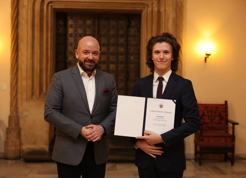 Uroczystość wręczenia dyplomów laureatom Studenckiego Programu Stypendialnego. Wrocław, 21 lutego 2024