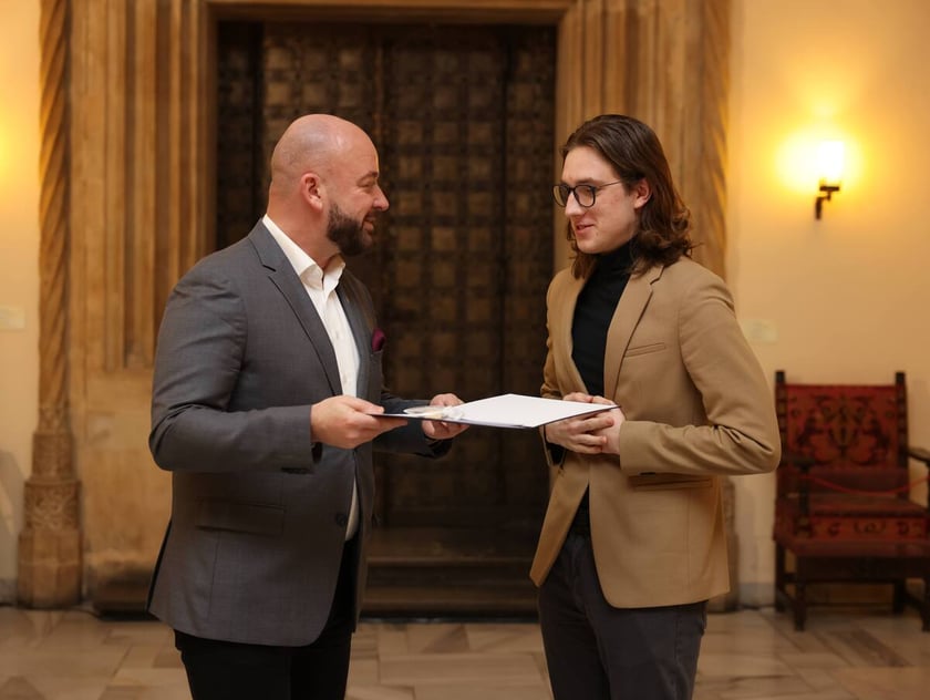 Uroczystość wręczenia dyplomów laureatom Studenckiego Programu Stypendialnego. Wrocław, 21 lutego 2024