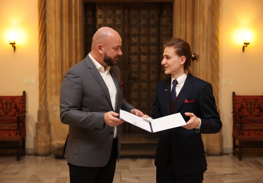 Uroczystość wręczenia dyplomów laureatom Studenckiego Programu Stypendialnego. Wrocław, 21 lutego 2024