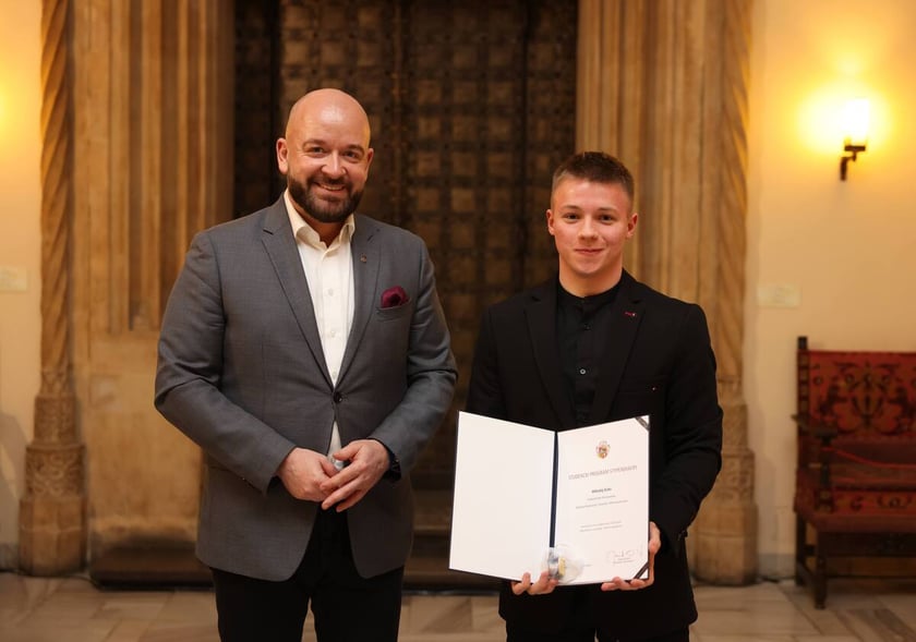 Uroczystość wręczenia dyplomów laureatom Studenckiego Programu Stypendialnego. Wrocław, 21 lutego 2024