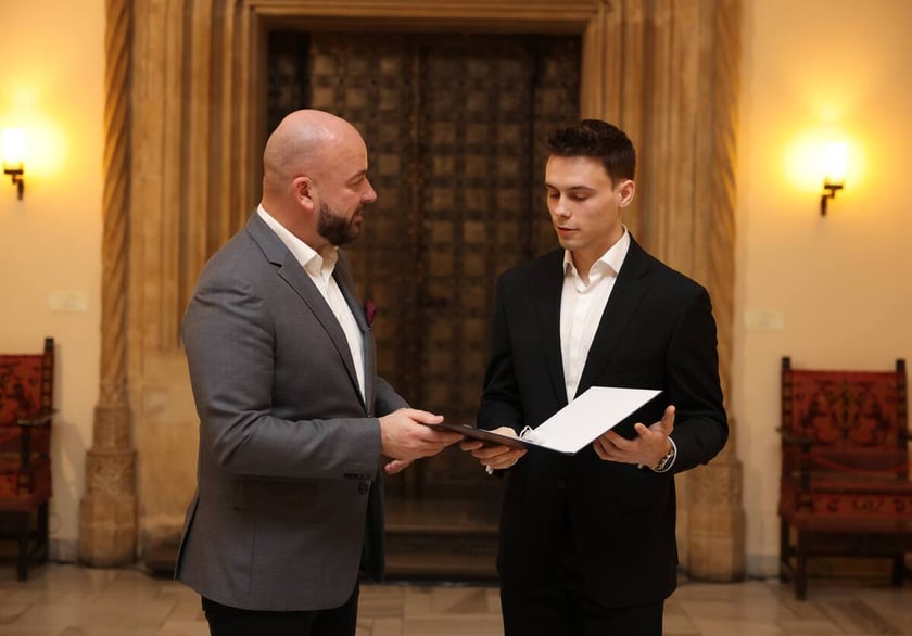 Uroczystość wręczenia dyplomów laureatom Studenckiego Programu Stypendialnego. Wrocław, 21 lutego 2024