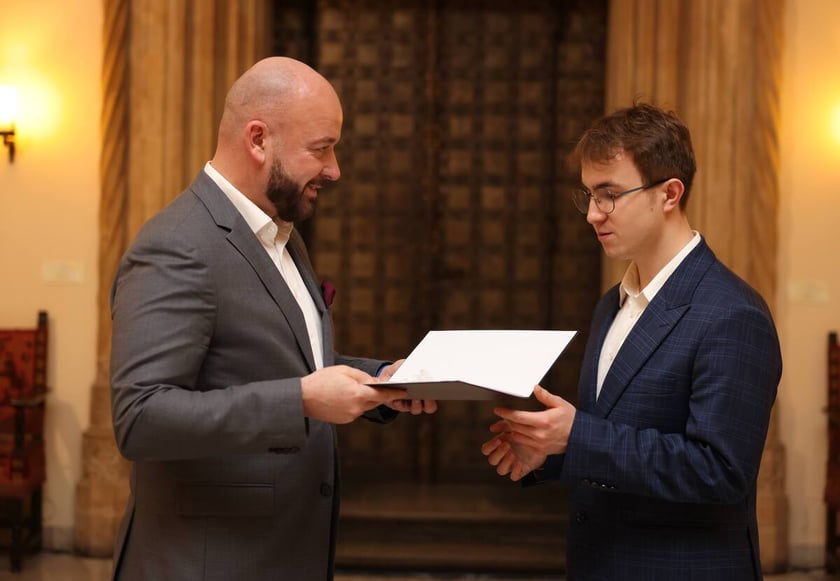 Uroczystość wręczenia dyplomów laureatom Studenckiego Programu Stypendialnego. Wrocław, 21 lutego 2024