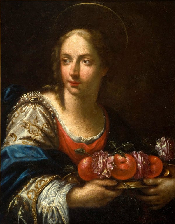Św. Dorota z koszem kwiatów