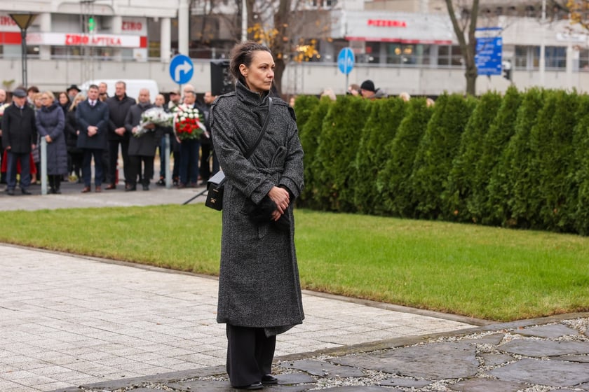 Uroczystość pod pomnikiem Martyrologii Profesorów Lwowskich